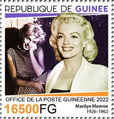 Stamp, Marilyn Monroe (1926-1962), Guinea,  , Actors, Women