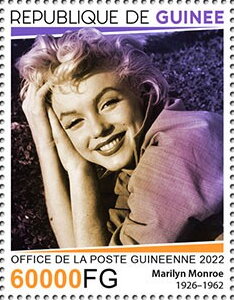 Stamp, Marilyn Monroe (1926-1962), Guinea,  , Actors, Women