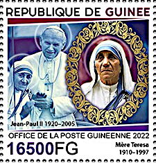 Mother Teresa and Pope John Paul II
