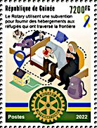 Stamp, Providing Accomodations for Refugees, Guinea,  , Organizations, Rotary
