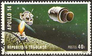 Take-off from moon, and spaceship