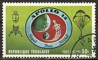 Stamp, Apollo 14 badge, Togo,  
