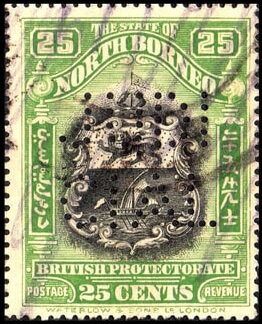Stamp, Coat of Arms, North Borneo,  , Coats of Arms