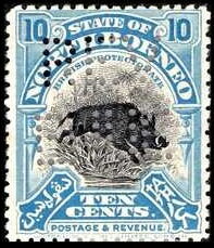 Stamp, Javan Warty Pig (Sus verrucosus), North Borneo,  , Animals (Fauna), Mammals, Pigs