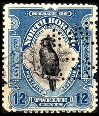 Stamp, Palm Cockatoo (Probosciger aterrimus), North Borneo,  , Animals (Fauna), Birds, Parrots