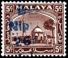 Stamp, Mosque and Palace in Klang, Pahang, Japanese Occupation,  , Mosques, Palaces