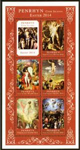 Mini Sheet, Easter 2014, Penrhyn,  , Easter, Paintings