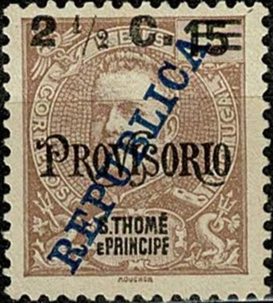 King Carlos I overprinted