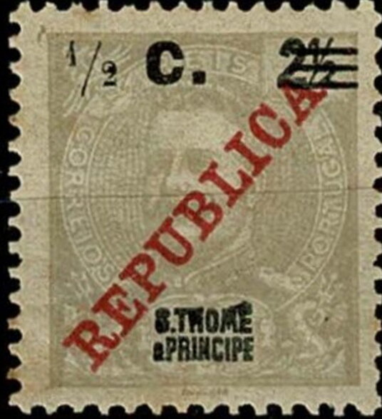 King Carlos I overprinted
