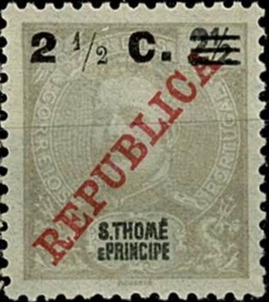King Carlos I overprinted