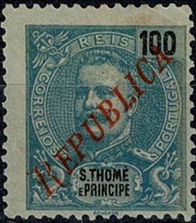 King Carlos I overprinted