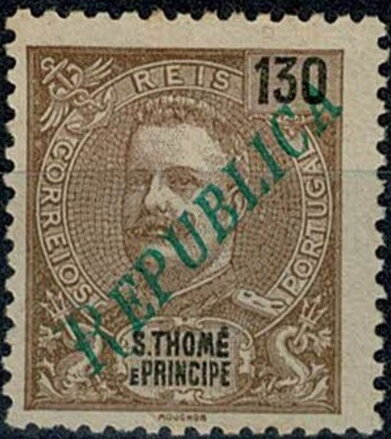King Carlos I overprinted