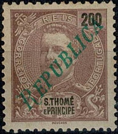 King Carlos I overprinted