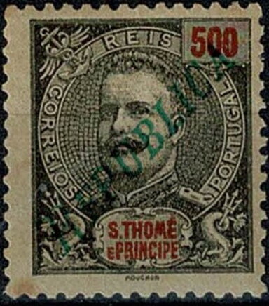King Carlos I overprinted