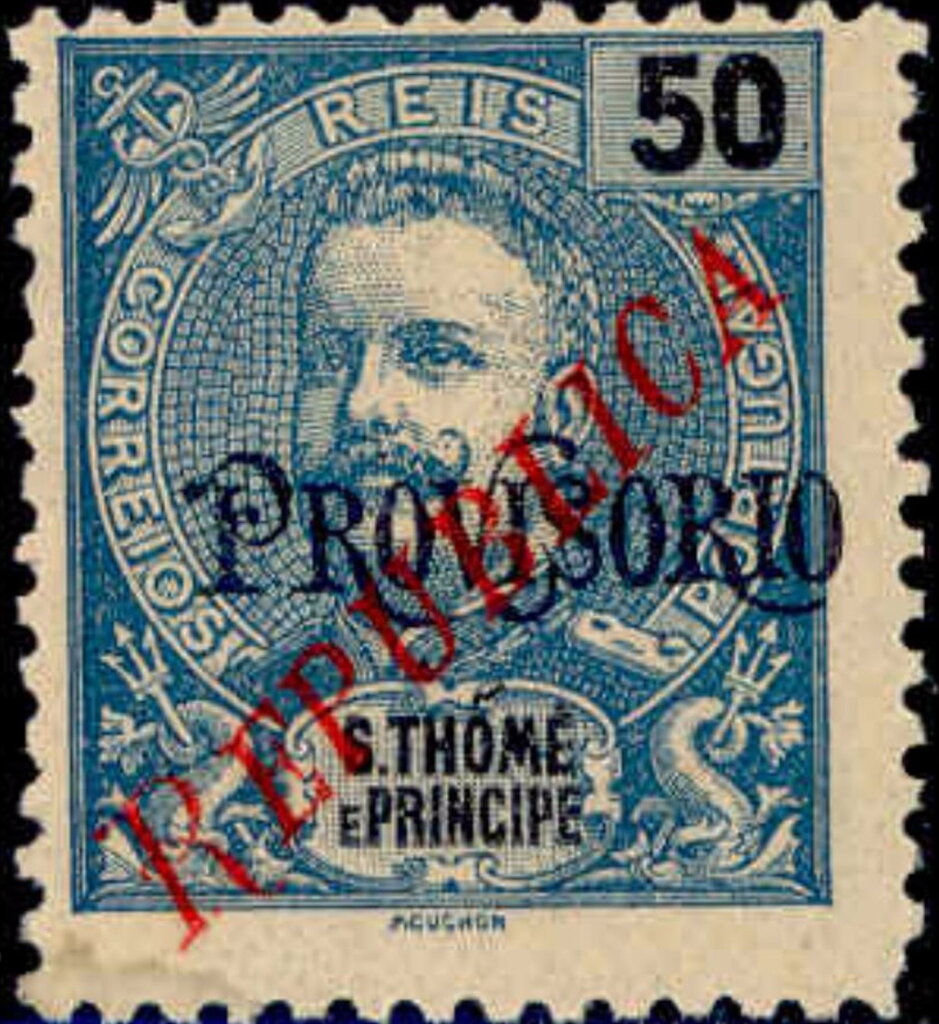 King Carlos I overprinted