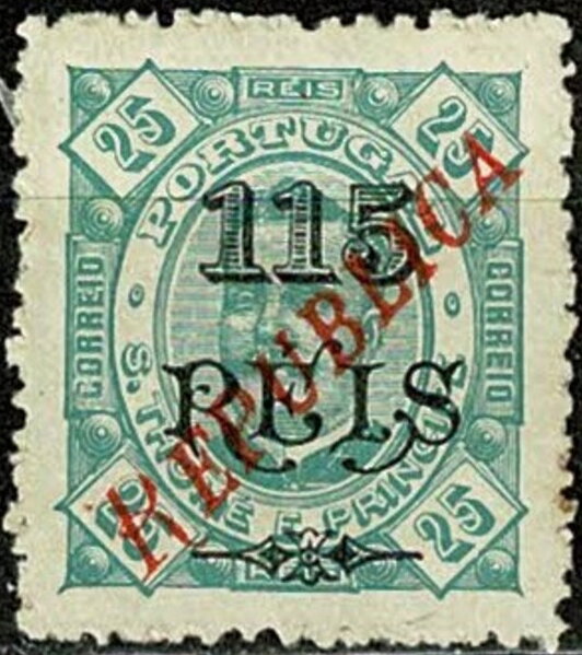 King Carlos I overprinted