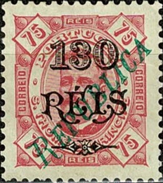 King Carlos I overprinted