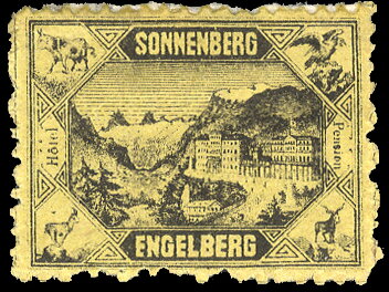 Stamp, Engelberg - Hotel Pension Sonnenberg, Switzerland,  , Townscapes / City Views