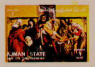 Stamp, Descent from the Cross by Rogier van de Weide, Ajman,  , Easter, Paintings, Religion