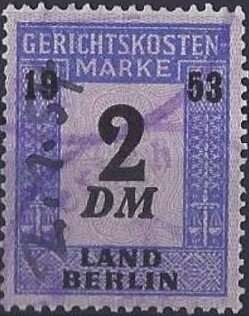 Stamp, Value in square - Land Berlin, Berlin,  