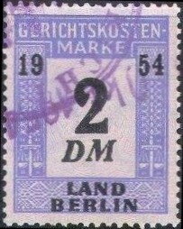 Stamp, Value in square - Land Berlin, Berlin,  