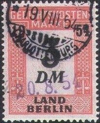 Stamp, Value in square - Land Berlin, Berlin,  
