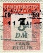 Stamp, Value in square - Land Berlin, Berlin,  