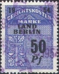 Stamp, Value next to scales - Land Berlin, Berlin,  