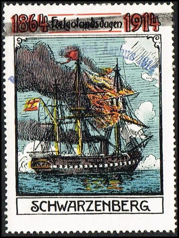 1864 Helgolandsdagen 1914 Schwarzenberg Boernehjemsmaerket A