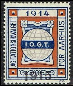 Stamp, 1914 I O G T Agitationsudvalget For Aarhus, Cinderellas,  