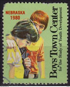 Stamp, Boys Town Center Nebraska 1980, Cinderellas,  , Charity, Children