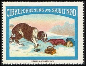 Stamp, Cirkel Ordnen Afd Skjult Noed, Cinderellas,  , Charity, Dogs