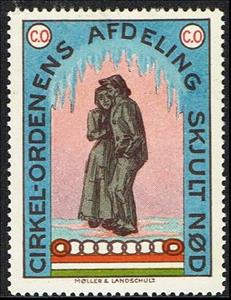 Stamp, Cirkel Ordnen Afdeling Skjult Noed (1), Cinderellas,  , Charity