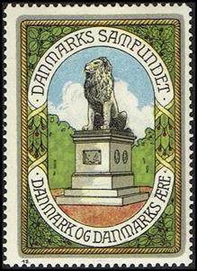 Stamp, Danmarks Samfundet Danmark Og Danmarks Aere, Cinderellas,  , Charity, Лев, Statues