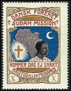 Stamp, Dansk Forenet Sudan Mission Ii Kommer Dag Ej Snart Kristus E, Cinderellas,  , Charity