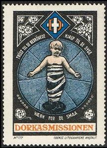 Stamp, Dorkasmissionen Troest Til De Bedroevede Hjaelp Til De Syge, Cinderellas,  , Charity, Infants