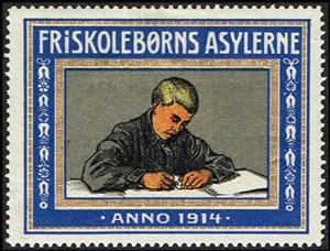 Stamp, Friskoleboerns Asylerne Anno 1914, Cinderellas,  , Children