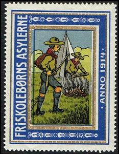 Stamp, Friskoleboerns Asylerne Anno 1914, Cinderellas,  , Scouting