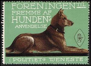 Stamp, Hunde I Politiet Foreningen Til Fremme Af Hundens Anvendelse, Cinderellas,  , Animals (Fauna), Dogs, Organizations, Police