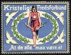 Stamp, Kristeligt Fredsforbund At De Alle Maa Vaere Et, Cinderellas,  , Christian, Organizations, Women