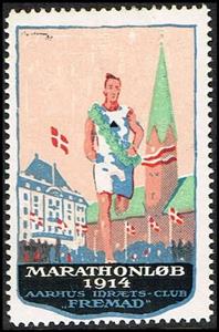 Stamp, Marathonloeb Aarhus Idraets Club Fremad, Cinderellas,  , Running, Sports, Sports Clubs