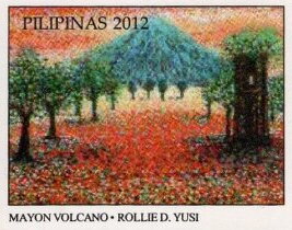 Stamp, Mayon Volcano, Cinderellas,  , Townscapes / City Views, Tuberculosis / TBC