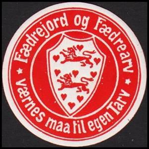 Stamp, Soenderjylland Faedrejord Og Faedrearv Vaernes Maa Til Egen, Cinderellas,  , Coats of Arms, Round Stamps