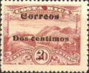 Stamp, Telegrafos / Correos dos centimos 2c on 50c, Costa Rica,  