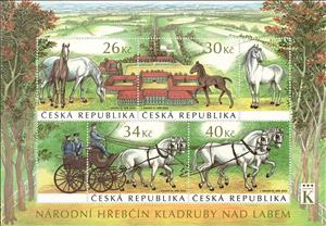 Souvenir Sheet, Carriage Horse Training, Kladruby nad Labem, Czech Republic,  , Carriages, Equestrianism and horse riding, Horses