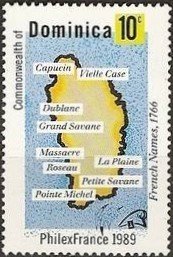 Map of Dominica