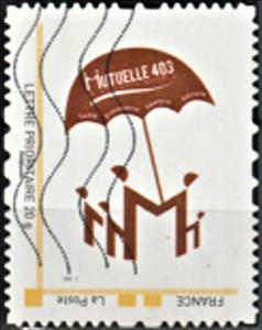 Stamp, Mutuelle 483, France,  , Insurances, Logos