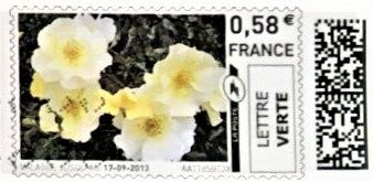 Stamp, Primroses, France,  , Flowers
