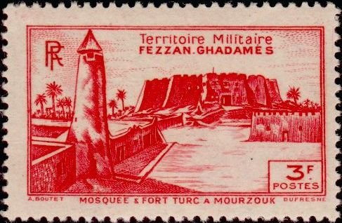 Mosque and Turkish fort at Mourzouk