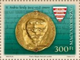 Stamp, Coats of Arms of Andrew II (1205-1235), Hungary,  , Coats of Arms